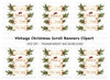 Christmas Scroll Banners Clipart Bundle