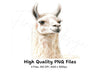 Cute Llama Faces Clipart Bundle
