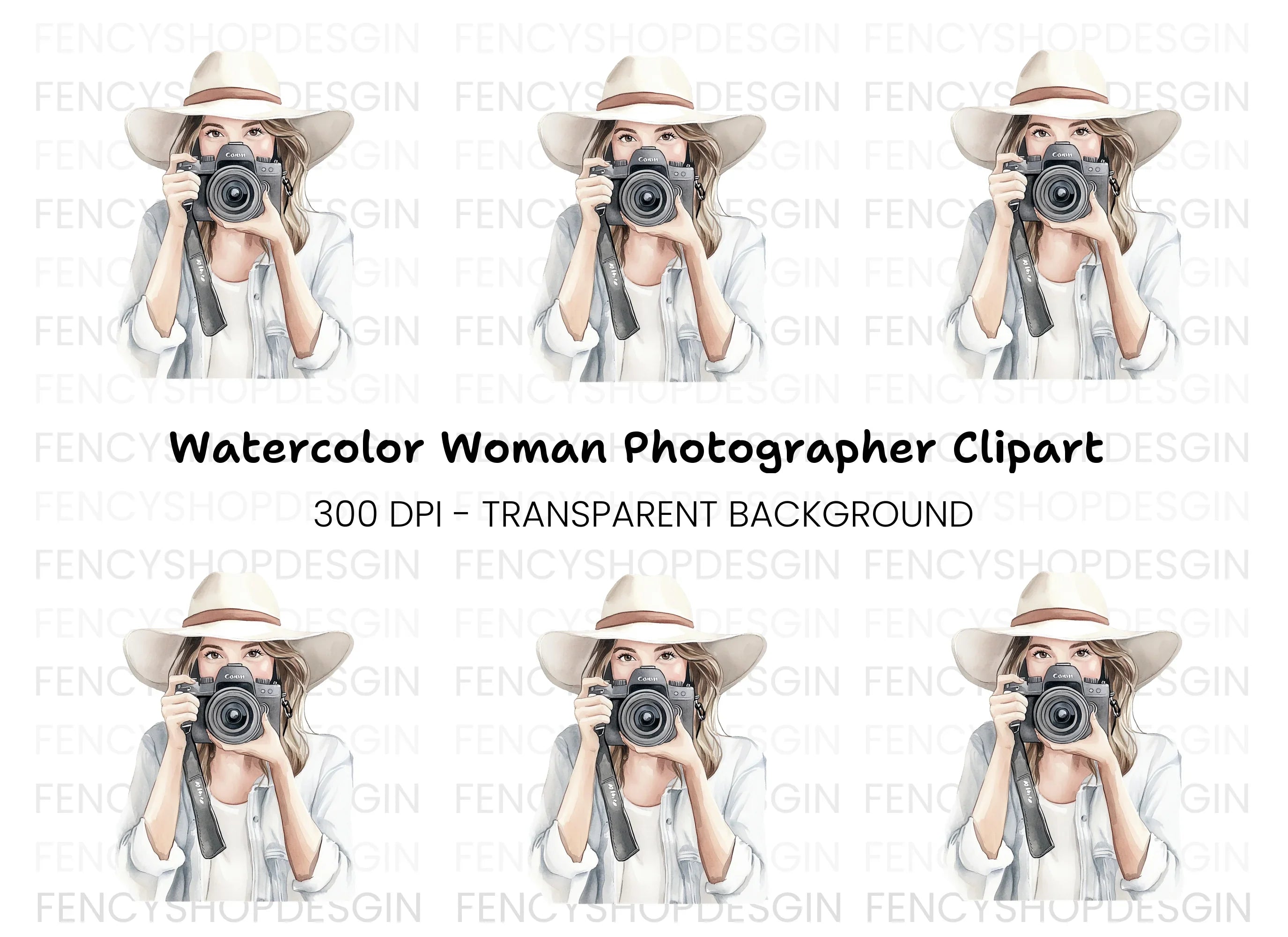 Girl Photographer Clipart Bundle