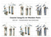 Seagulls on Pier Posts Clipart Bundle