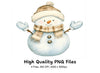 Warm Toned Snowman Clipart Bundle