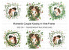 Romantic Couple Kissing Clipart Bundle