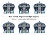 Blue Airplane Cockpit Clipart Bundle