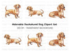 Adorable Dachshund Clipart Bundle