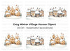 Winter Village Clipart Bundle