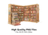 Cozy Corner Bookshelf Clipart Bundle