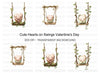 Cute Heart Swings Clipart Bundle