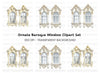 Baroque Ornate Windows Clipart Bundle