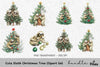 Christmas Sloth Family Clipart Bundle