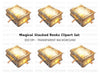 Magical Stack of Books Clipart Bundle