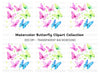 Vibrant Butterfly and Leaves Clipart Bundle