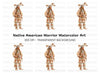 Native American Man Traditional Attire Clipart Bundle