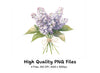 Charming Lilac Bouquets Clipart Bundle