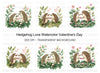 Hedgehog Love with Hearts Clipart Bundle
