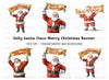 Merry Christmas Santa Claus Clipart Bundle