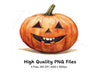 Funny Jack-O'-Lantern Faces Clipart Bundle