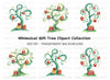 Whimsical Gift Trees Clipart Bundle