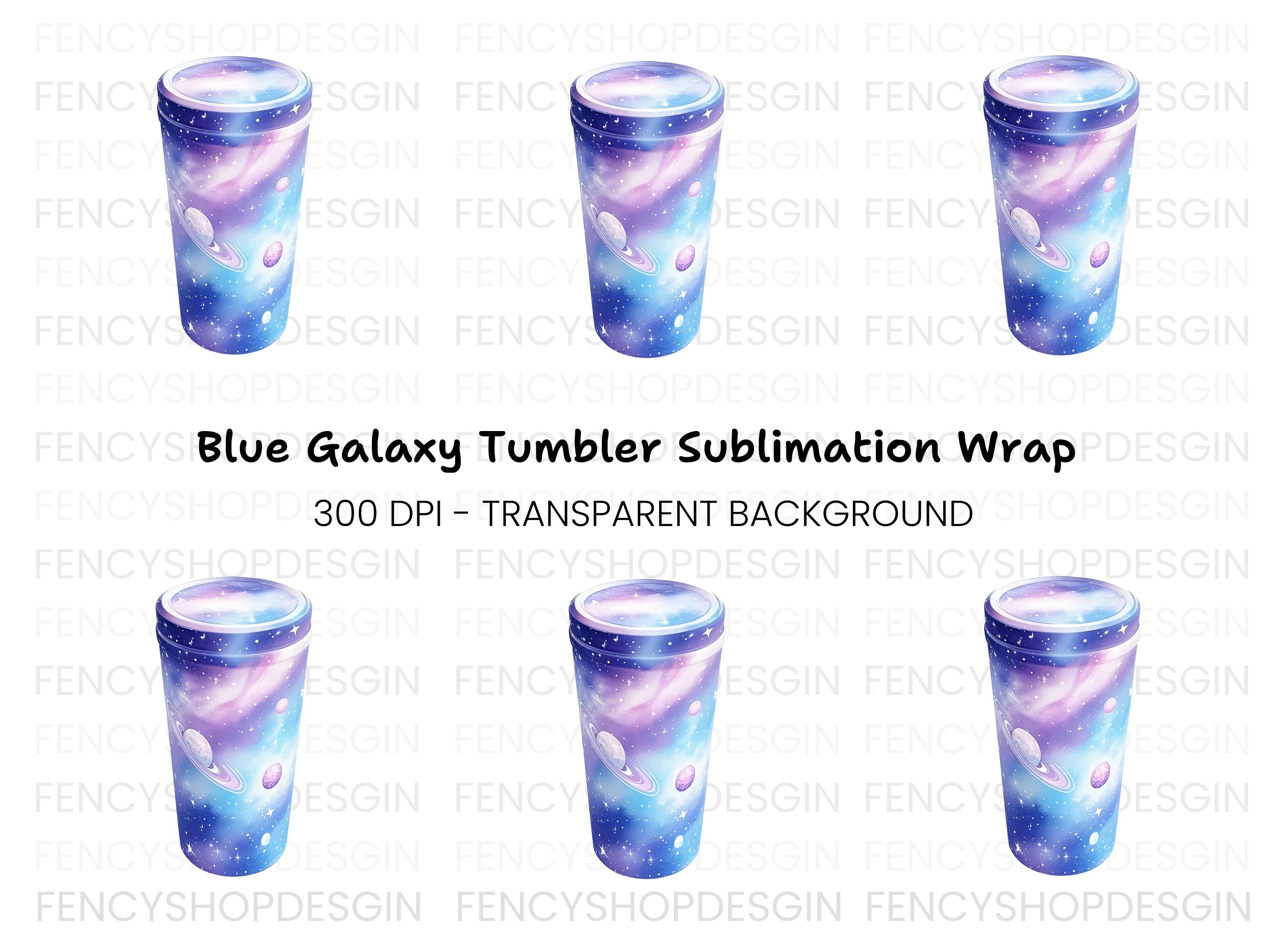 Cosmic Tumbler Planets Clipart Bundle