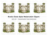 Rustic Stone Gate Clipart Bundle