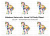 Playful Rainbow Foal Clipart Bundle