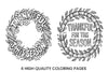 Thankful Season Wreath Coloring Books
