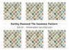 Diamond Tile Pattern Clipart Bundle