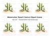 Desert Cactus Clipart Bundle