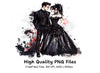 Gothic Wedding Couple Clipart Bundle