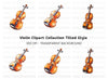 Dynamic Violin Illustrations Clipart Bundle