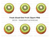Fresh Kiwi Slice Clipart Bundle