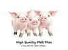 Cute Piglets Clipart Bundle