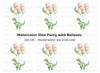 Dinosaur Birthday Balloons Clipart Bundle