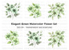 Elegant Green Floral Clipart Bundle