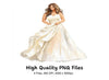 Plus Size Bride Wedding Dress Clipart Bundle