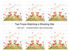 Cute Foxes Under Shooting Star Clipart Bundle