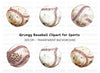 Distressed Baseball Clipart Bundle