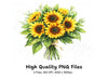 Sunflower Bouquets Clipart Bundle