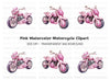 Diamond Pink Motorcycle Clipart Bundle