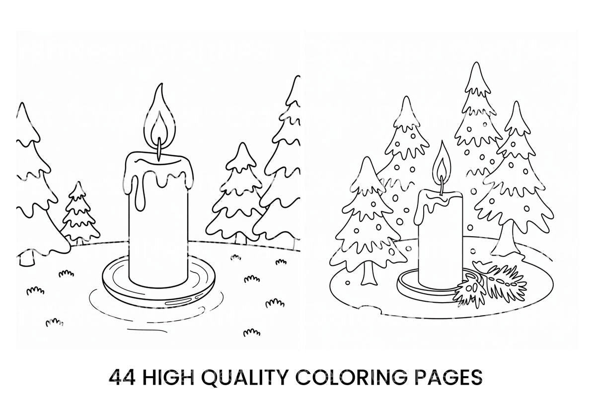 Cozy Winter Candles Coloring Books
