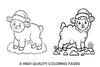 Cute Lambs Christmas Coloring Books