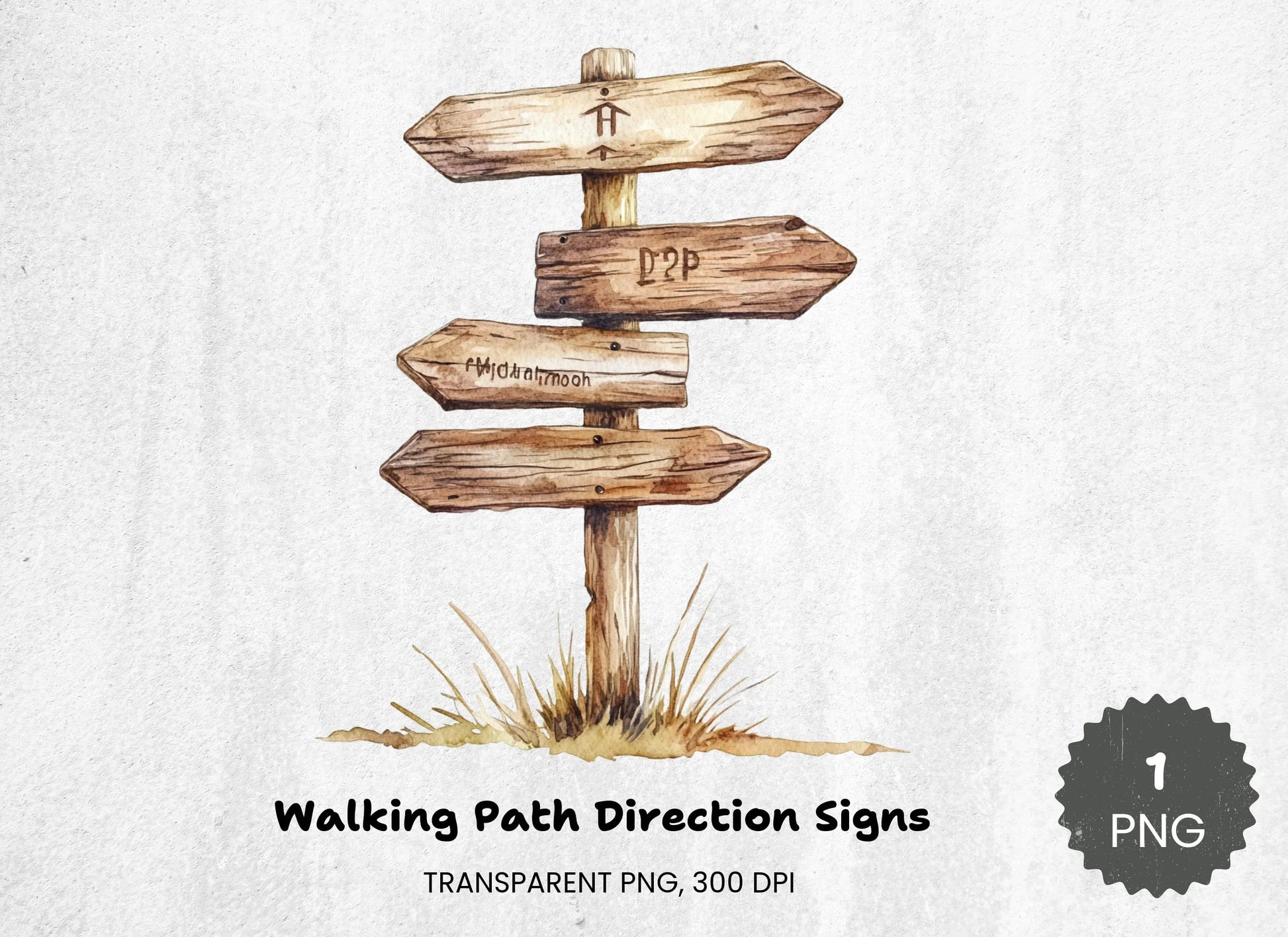 Walking Path Direction Signs Clipart Bundle - CraftNest - Digital Crafting and Art