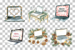 Christmas Laptop Clipart Bundle - CraftNest - Digital Crafting and Art
