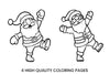 Dancing Santa Claus Fun Coloring Books
