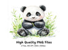 Cute Panda Clipart Bundle