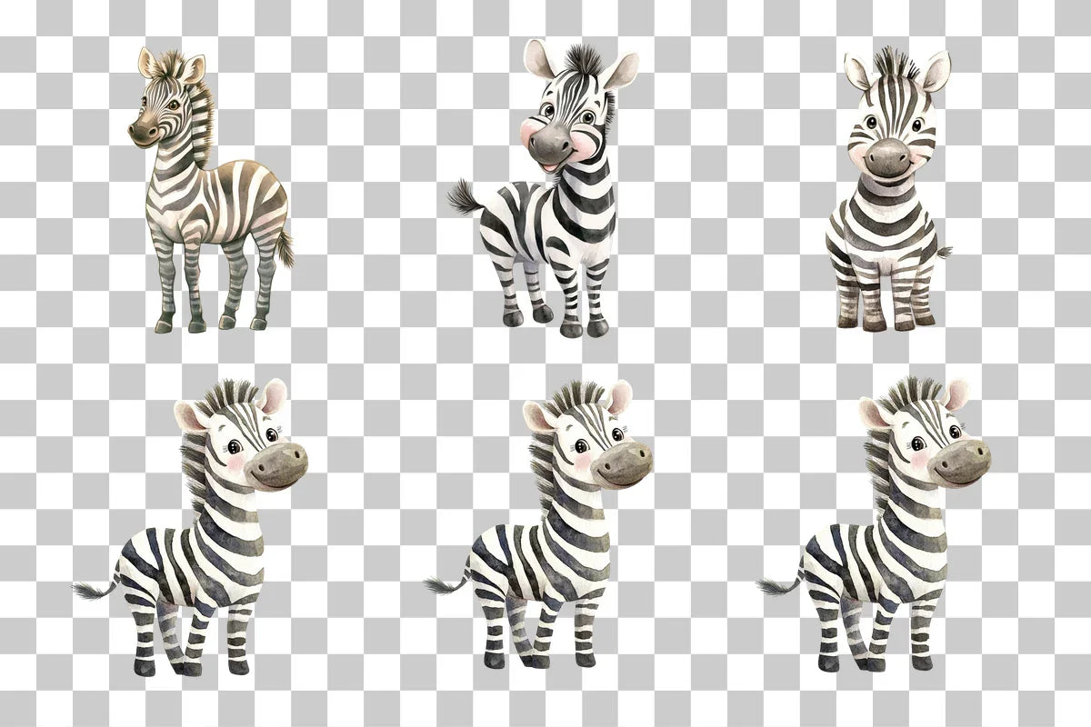 Silly Cartoon Zebra Clipart Bundle - CraftNest - Digital Crafting and Art