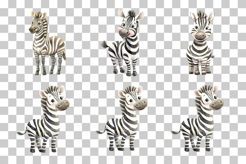 Silly Cartoon Zebra Clipart Bundle - CraftNest - Digital Crafting and Art