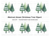 Winter Forest Tree Clipart Bundle