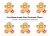 Smiling Gingerbread Man Clipart Bundle