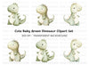 Cute Baby Dinosaur Clipart Bundle