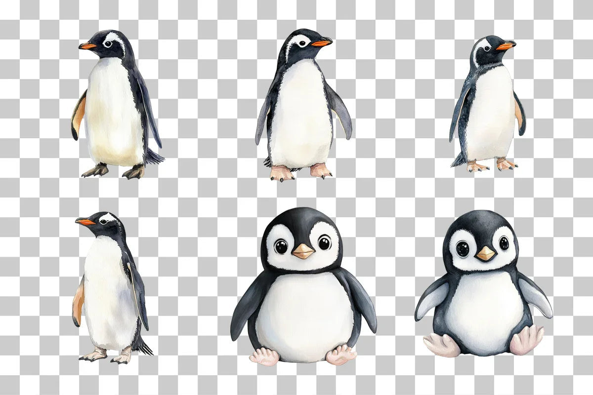 Cute Penguin Cartoon Character Clipart Bundle - CraftNest - Digital Crafting and Art